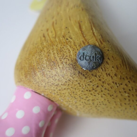 Dcuk The Duck Company Wooden Duck Pink Spotted Hat & Welly Boots - Picture 3 of 10